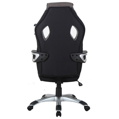 Кресло Brabix Techno GM-002 (ткань, черное/серое, вставки белые) во Владивостоке - изображение 3