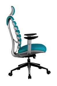 Офисное кресло Riva Chair SHARK (Лазурный/серый) в Артеме - предосмотр 2
