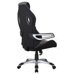 Кресло Brabix Techno GM-002 (ткань, черное/серое, вставки белые) в Артеме - предосмотр 2
