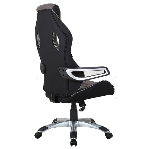 Кресло Brabix Techno GM-002 (ткань, черное/серое, вставки белые) в Артеме - изображение 2