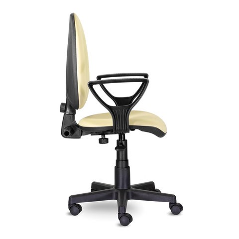 Офисное кресло Brabix Prestige Ergo MG-311 (регулируемая эргономичная спинка, кожзам, бежевое) 531878 во Владивостоке - изображение 1