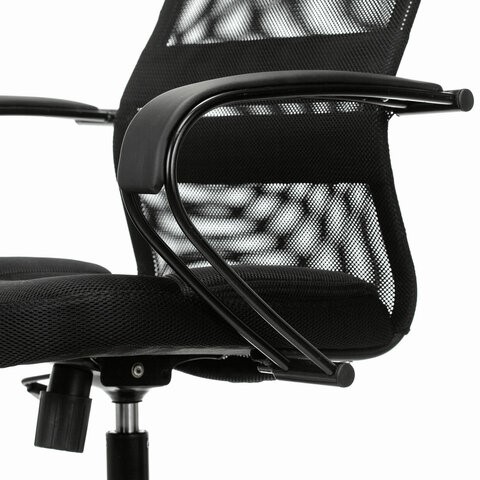 Кресло офисное Brabix Premium Stalker EX-608 PL (ткань-сетка/кожзам, черное) 532090 в Уссурийске - изображение 8