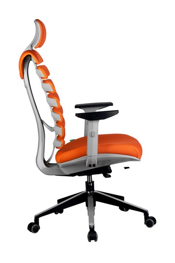 Кресло компьютерное Riva Chair SHARK (Оранжевый/серый) во Владивостоке - изображение 2