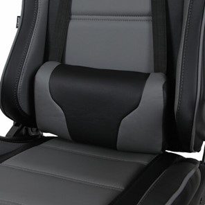 Кресло Brabix GT Racer GM-100 (две подушки, экокожа, черное/серое) 531926 в Артеме - предосмотр 7