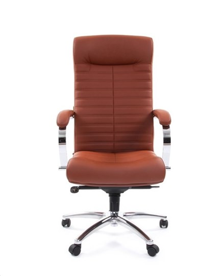 Кресло компьютерное CHAIRMAN 480 Экокожа Terra 111 (коричневая) в Находке - изображение 1