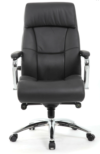 Офисное кресло из натуральной кожи BRABIX PREMIUM "Phaeton EX-502", хром, черное, 530882 во Владивостоке - изображение 4