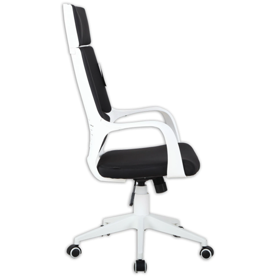 Кресло Brabix Premium Prime EX-515 (пластик белый, ткань, черное) 531812 в Артеме - изображение 1