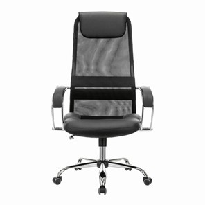 Кресло офисное Brabix Premium Stalker EX-608 CH (хром, ткань-сетка/кожзам, черное) 532091 в Артеме - предосмотр 1