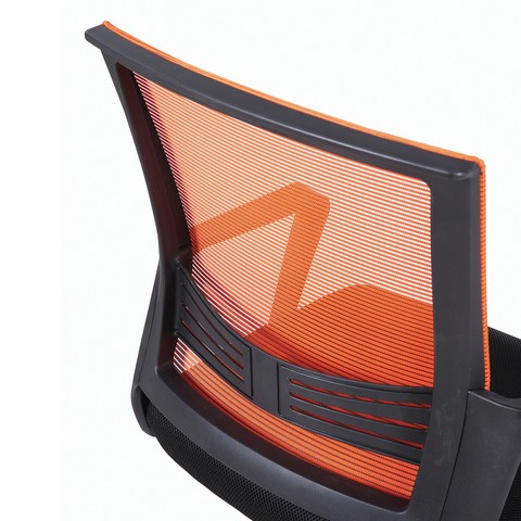 Офисное кресло Brabix Balance MG-320 (с подлокотниками, комбинированное черное/оранжевое) 531832 в Артеме - изображение 8