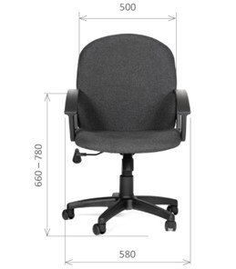 Кресло офисное CHAIRMAN 681 Ткань C-3 черное в Артеме - предосмотр 1