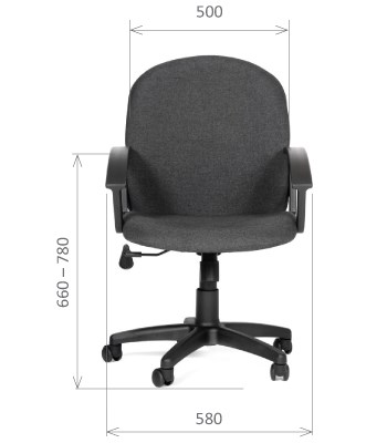 Кресло офисное CHAIRMAN 681 Ткань C-3 черное в Находке - изображение 1