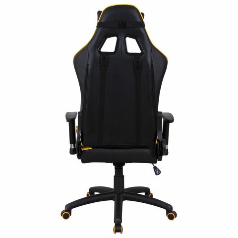 Офисное кресло Brabix GT Master GM-110 (две подушки, экокожа, черное/желтое) 531927 в Находке - изображение 3