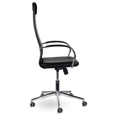 Компьютерное кресло Brabix Premium Pilot EX-610 CH (хром, кожзам, черное) 532418 в Уссурийске - изображение 1