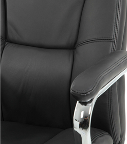 Офисное кресло из натуральной кожи BRABIX PREMIUM "Phaeton EX-502", хром, черное, 530882 во Владивостоке - предосмотр 6