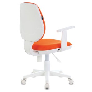 Кресло офисное Brabix Fancy MG-201W (с подлокотниками, пластик белый, оранжевое) во Владивостоке - предосмотр 2