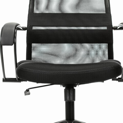 Кресло офисное Brabix Premium Stalker EX-608 PL (ткань-сетка/кожзам, черное) 532090 во Владивостоке - изображение 10