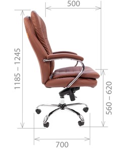 Офисное кресло CHAIRMAN 795 экокожа, цвет коричневый в Артеме - предосмотр 2