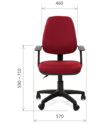Офисное кресло CHAIRMAN 661 Ткань стандарт 15-11 красная в Артеме - изображение 1