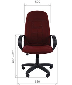 Офисное кресло CHAIRMAN 727 ткань ст., цвет бордо в Находке - предосмотр 1