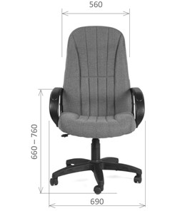 Кресло компьютерное CHAIRMAN 685, ткань TW 12, цвет серый в Артеме - предосмотр 1