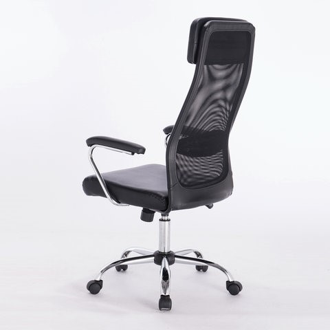 Офисное кресло Brabix Flight EX-540 (хром, экокожа, сетка, черное) 531850 в Артеме - изображение 7