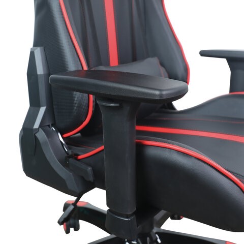 Офисное кресло Brabix GT Carbon GM-120 (две подушки, экокожа, черное/красное) 531931 во Владивостоке - изображение 10