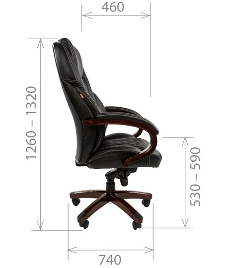 Офисное кресло CHAIRMAN 406, черный в Артеме - изображение 2