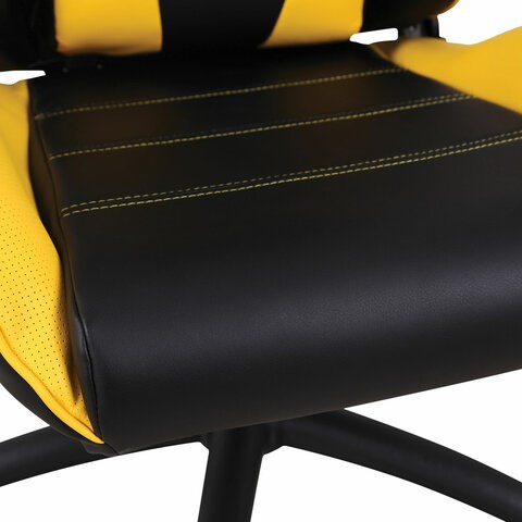 Офисное кресло Brabix GT Master GM-110 (две подушки, экокожа, черное/желтое) во Владивостоке - изображение 8