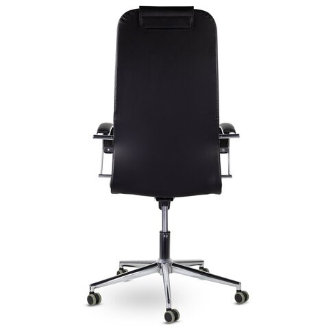 Компьютерное кресло Brabix Premium Pilot EX-610 CH (хром, кожзам, черное) 532418 в Уссурийске - изображение 4
