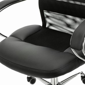 Кресло офисное Brabix Premium Stalker EX-608 CH (хром, ткань-сетка/кожзам, черное) во Владивостоке - предосмотр 5
