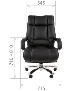 Компьютерное кресло CHAIRMAN 405 черное нат.кожа/экокожа во Владивостоке - предосмотр 3