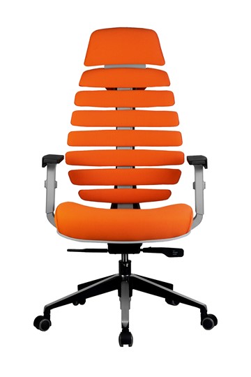 Кресло компьютерное Riva Chair SHARK (Оранжевый/серый) во Владивостоке - изображение 1