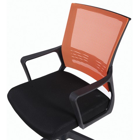 Офисное кресло Brabix Balance MG-320 (с подлокотниками, комбинированное черное/оранжевое) 531832 во Владивостоке - изображение 5