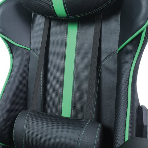 Офисное кресло Brabix GT Carbon GM-120 (две подушки, экокожа, черное/зеленое) во Владивостоке - изображение 6