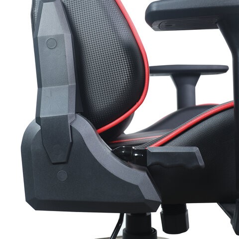 Офисное кресло Brabix GT Carbon GM-120 (две подушки, экокожа, черное/красное) 531931 во Владивостоке - изображение 12