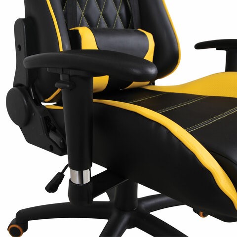 Офисное кресло Brabix GT Master GM-110 (две подушки, экокожа, черное/желтое) во Владивостоке - изображение 9