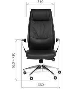 Офисное кресло CHAIRMAN Vista Экокожа премиум черная в Находке - предосмотр 1