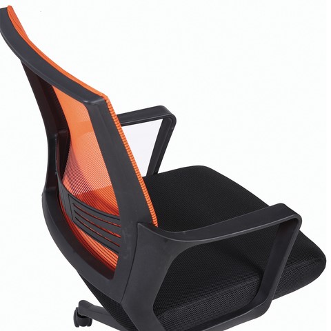 Офисное кресло Brabix Balance MG-320 (с подлокотниками, комбинированное черное/оранжевое) 531832 во Владивостоке - изображение 7