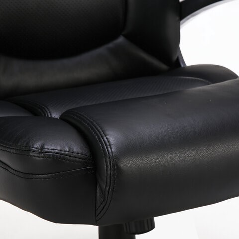 Кресло компьютерное Brabix Premium Favorite EX-577 (пружинный блок, рециклированная кожа, черное) 531934 во Владивостоке - изображение 8