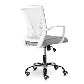 Кресло офисное Brabix Wings MG-306 (пластик белый, хром, сетка, серое) 532012 в Артеме - предосмотр 2