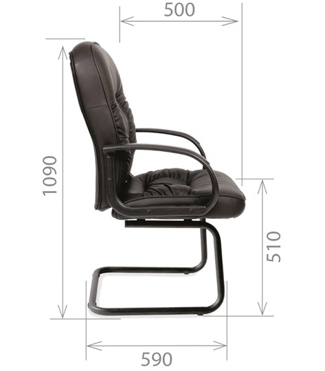 Кресло офисное CHAIRMAN 416V экокожа черная в Находке - изображение 2
