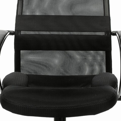 Кресло офисное Brabix Premium Stalker EX-608 PL (ткань-сетка/кожзам, черное) 532090 в Уссурийске - изображение 6