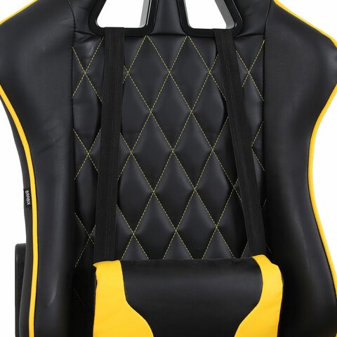 Офисное кресло Brabix GT Master GM-110 (две подушки, экокожа, черное/желтое) 531927 в Артеме - изображение 6