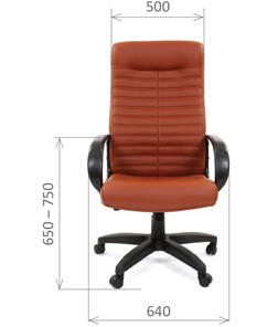 Кресло компьютерное CHAIRMAN 480 LT, экокожа, цвет коричневый в Артеме - предосмотр 1