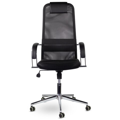 Компьютерное кресло Brabix Premium Pilot EX-610 CH (хром, ткань-сетка, черное) 532417 в Артеме - изображение 2