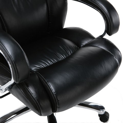 Офисное кресло Brabix Premium Status HD-003 (рециклированная кожа, хром, черное) во Владивостоке - изображение 6