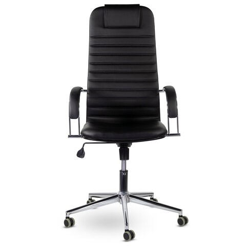 Компьютерное кресло Brabix Premium Pilot EX-610 CH (хром, кожзам, черное) 532418 в Уссурийске - изображение 2