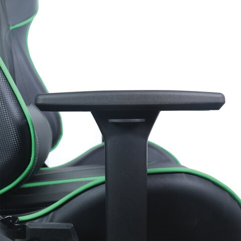 Офисное кресло Brabix GT Carbon GM-120 (две подушки, экокожа, черное/зеленое) во Владивостоке - изображение 10