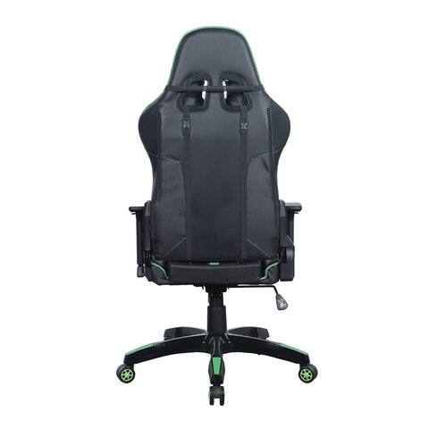 Офисное кресло Brabix GT Carbon GM-120 (две подушки, экокожа, черное/зеленое) во Владивостоке - изображение 3