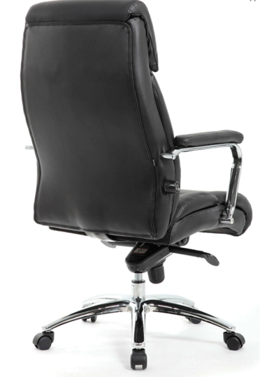 Офисное кресло из натуральной кожи BRABIX PREMIUM "Phaeton EX-502", хром, черное, 530882 во Владивостоке - изображение 2